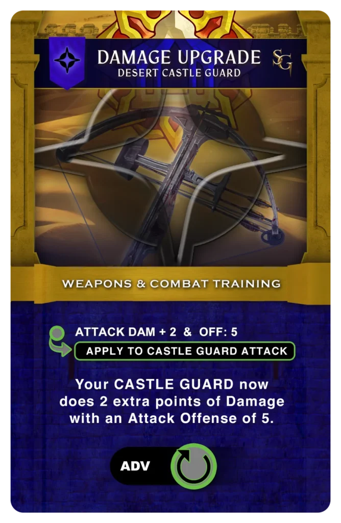 Desert Castle card: Damage