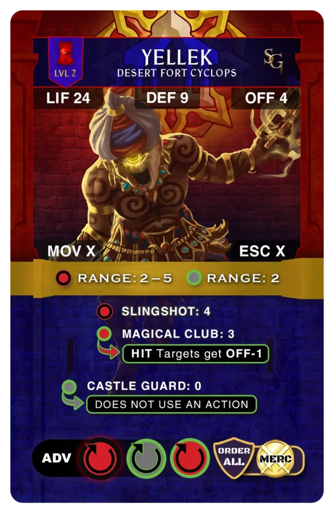 Desert Castle Card: Fort Cyclops, Level 2