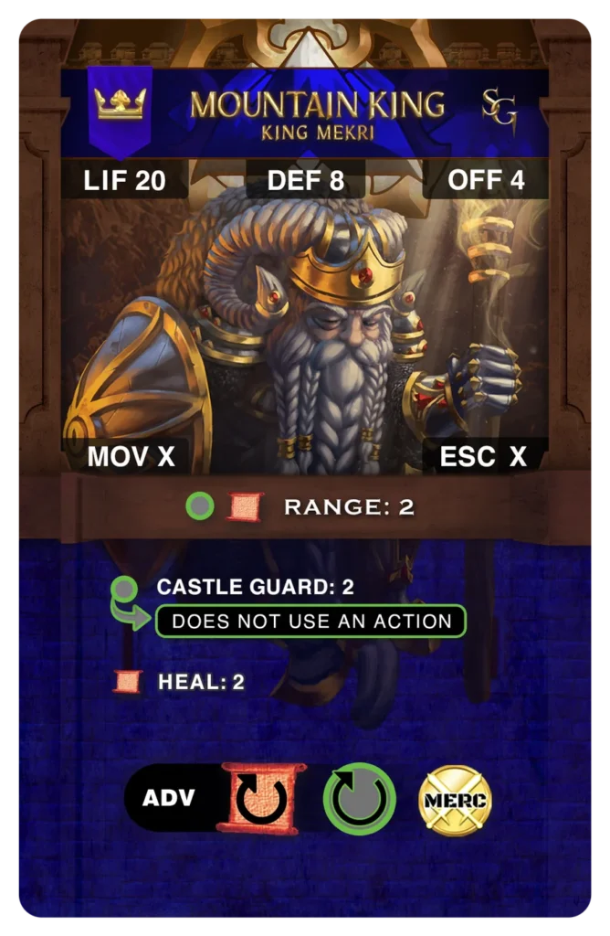 Mountain Castle card: King
