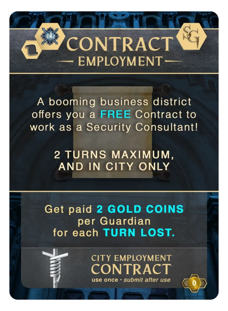 City Adventure card: Contract
