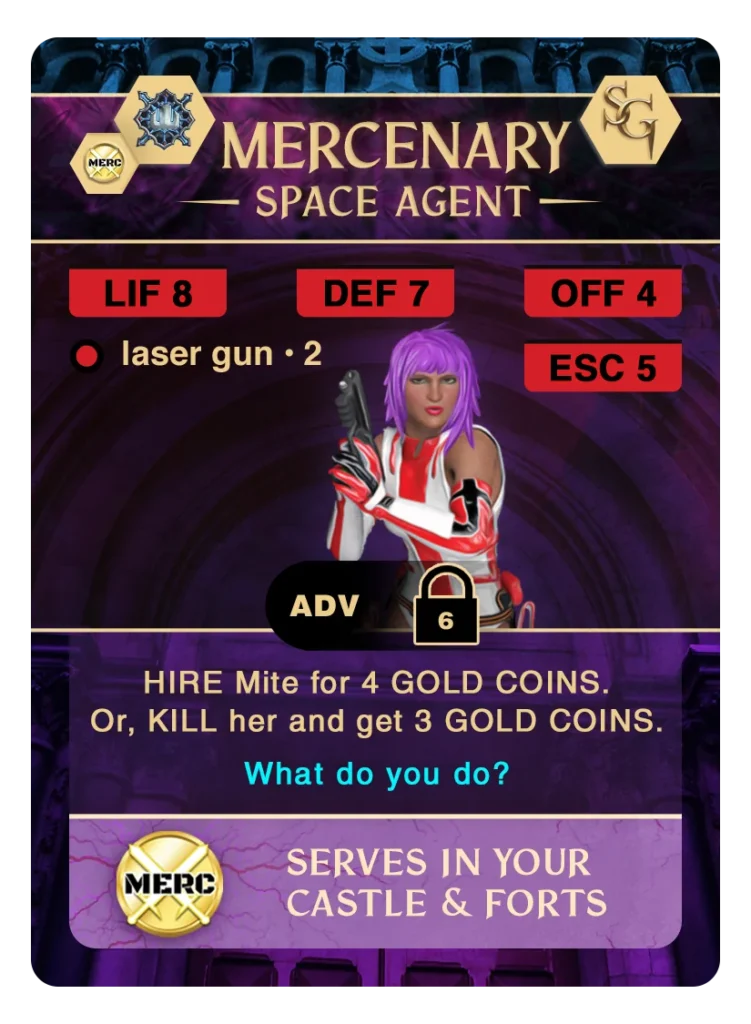 City Adventure card: Mercenary