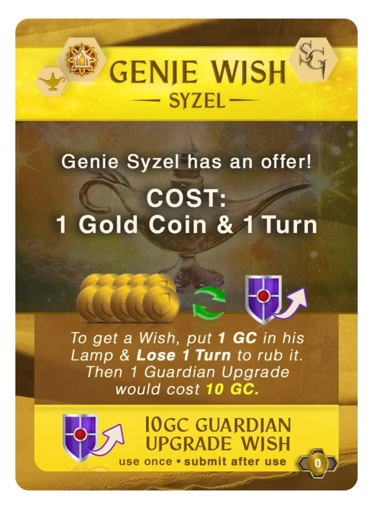 Desert Adventure card: Genie Wish