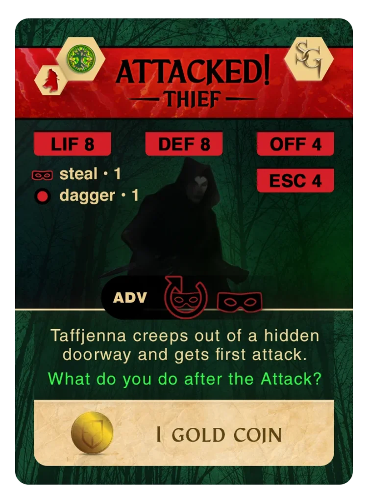Forest Adventure card: Attacked